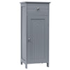 1-Door Freestanding Bathroom Storage Cabinet with Drawer and Adjustable Shelves-Grey
