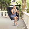 Hammock Swing Chair with Pillow and Cushions for Living Room Patio-Grey