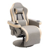 HOMCOM Manual Recliner Armchair PU Leather Lounge Chair w/ Adjustable Leg Rest, 135 Reclining Function, 360 Swivel, Grey
