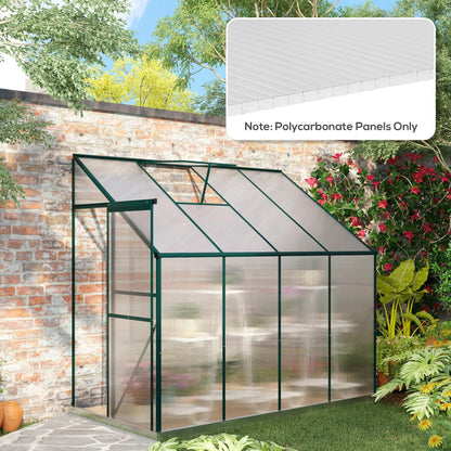 Outsunny 14 Pieces Polycarbonate Sheets, 121 x 61 x 0.4cm Twin-Wall Plastic Roofing Sheets, 10m Replacement Greenhouse Panels, Waterproof and UV Protection, Clear