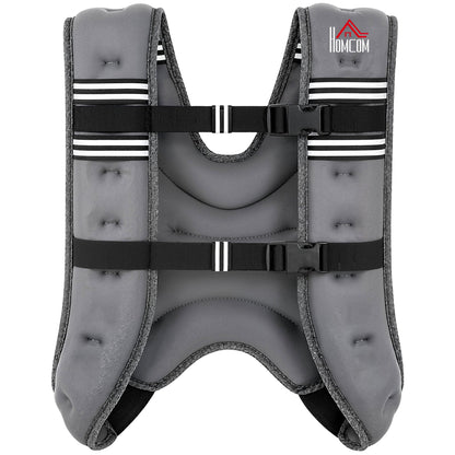 HOMCOM 5KG Weighted Vest, Running Weight Vest with Adjustable Strap, Convenient Pocket and Reflective Strips for Men and Women