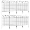 Outsunny Decorative Garden Fencing, 8PCs 43in x 23ft Outdoor Picket Fence Panels, Rustproof Metal Wire Landscape Flower Bed Border Edging Animal Barrier, Black
