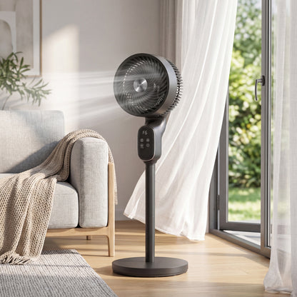 HOMCOM 20 dB Silent Standing Fan in Black