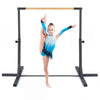Gymnastics Bar Adjustable Horizontal Kip Bar with 85-145 CM 12-Level Height-Black