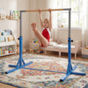 Gymnastics Bar Adjustable Horizontal Kip Bar with 85-145 CM 12-Level Height-Blue