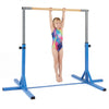 Gymnastics Bar Adjustable Horizontal Kip Bar with 85-145 CM 12-Level Height-Blue