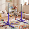 Gymnastics Bar Adjustable Horizontal Kip Bar with 85-145 CM 12-Level Height-Purple