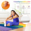 Gymnastics Mat Tri-Fold Thick Tumbling Mat with Hook and Loop Fasteners-Colourful