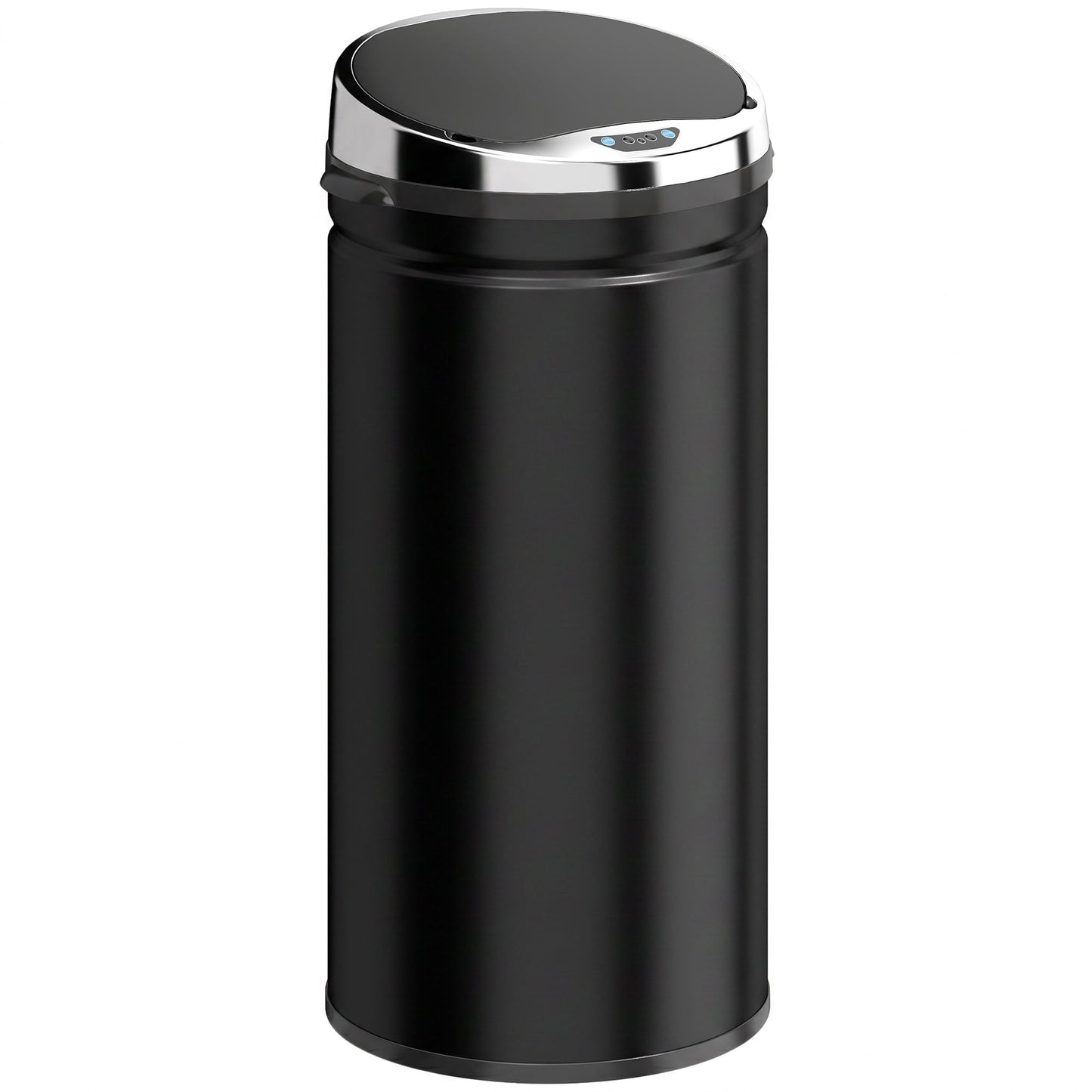 HOMCOM 42L Automatic Motion Sensor Rubbish Bin with Fingerprint Resistant, Stainless Steel, Black