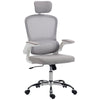 HOMCOM Mesh Back Office Chair, with Lumbar Support - Grey