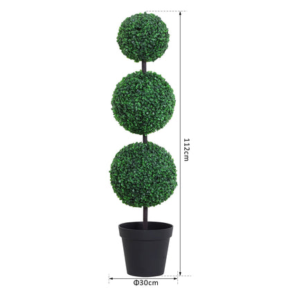 Outsunny Artificial Plants Honeysuckle Flower in Pot Fake Plants with Curved Boots for Indoor 15x15x150cm White