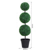 Outsunny Artificial Plants Honeysuckle Flower in Pot Fake Plants with Curved Boots for Indoor 15x15x150cm White