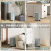 HOMCOM 5L Rectangular Compact Bin Steel Body Removable Bucket Quiet-Close Lid w/ Pedal Lid Rubbish Trash Can Home Office Bedroom Bathroom Living Room Garbage Tidy Clean Grey
