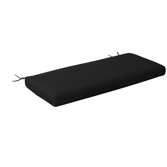 Outsunny Garden Bench Cushion 2 Seater Loveseat Seat Pad in Black