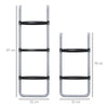 SPORTNOW Galvanised Steel Trampoline Ladder, 2 Steps/3 Steps Outdoor Trampoline Accessories for 6ft, 8ft, 10ft, 12ft, 13ft, 14ft, 16ft Trampoline, 97L x 32Wcm, Silver Tone