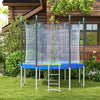SPORTNOW 12FT Trampoline Spring Cover, Plastic Trampoline Pad Replacement with Elastic Cord, Waterproof, UV Resistant and Tear-Resistant, Multi-Coloured