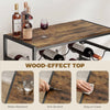 HOMCOM 30 Bottles Wine Rack, 6 Tier Free Standing Wine Storage Holder with Wood Effect Tabletop, Rustic Brown