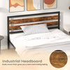 Double/King Size Bed Frame with Rustic Headboard and Footboard-King Size