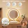 Vanity Desk with Mirror and Lights Makeup Vanity Table with 3 Lighting Modes-Natural