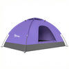 Outsunny 2 Person Camping Tent, Dome Tent with Zipped Doors, Storage Pocket, Portable Handy Bag, Light Purple