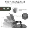Floor Sofa Chair with 14-Position Adjustable Backrest-Grey