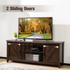 TV Stand with Sliding Barn Doors for TVs up to 65 Inches