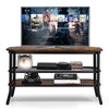 Industrial TV Stand for TVs up to 46 Inch-Rustic Brown
