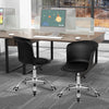Office Desk Chair Set of 2 with Universal Rolling Casters-Black