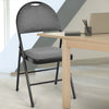 6 Pieces Folding Chairs Set with Handle Hole and Portable Backrest-Grey