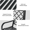 Patio Garden Bench with Iron Casted Seat, Armrest and Backrest