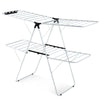 2-Level Foldable Clothes Drying Rack with Adjustable Gullwing