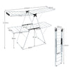 2-Level Foldable Clothes Drying Rack with Adjustable Gullwing