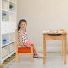 Kids Table and Chair Set with Hidden Space and Hook-Natural