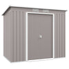 Outsunny 7 x 4 Garden Shed, Galvanised Steel, Metal Lean-to Tool Shed with Foundation Kit, Grey