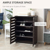 HOMCOM 15 Shoe Storage Cabinet - Wood-Effect