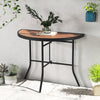 Half-Round Folding Event Table with Metal Frame
