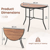 Half-Round Folding Event Table with Metal Frame