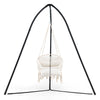Hanging Chair Stand with Hanging Chain for Lounger Saucer-Black