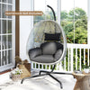 Heavy Duty Metal Hammock C-Stand with Spring Hook and 360° Rotation