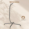 Heavy Duty Metal Hammock C-Stand with Spring Hook and 360° Rotation