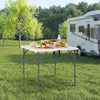 Heavy Duty Indoor Outdoor Folding Card Table with Carry Handle for Patio-White