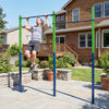 Heavy Duty Metal Pull Up Bar Station with 5 Adjustable Heights-Blue