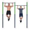 Heavy Duty Metal Pull Up Bar Station with 5 Adjustable Heights-Blue