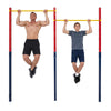 Heavy Duty Metal Pull Up Bar Station with 5 Adjustable Heights-Red