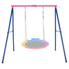 Heavy Duty Steel Swing Frame 1.8M Large A-Frame Swing Stand with Ground Stakes-Red