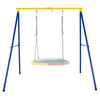 Heavy Duty Steel Swing Frame 1.8M Large A-Frame Swing Stand with Ground Stakes-Yellow