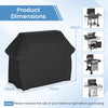 Heavy Duty Waterproof Grill Cover  with Dual Handles-Black