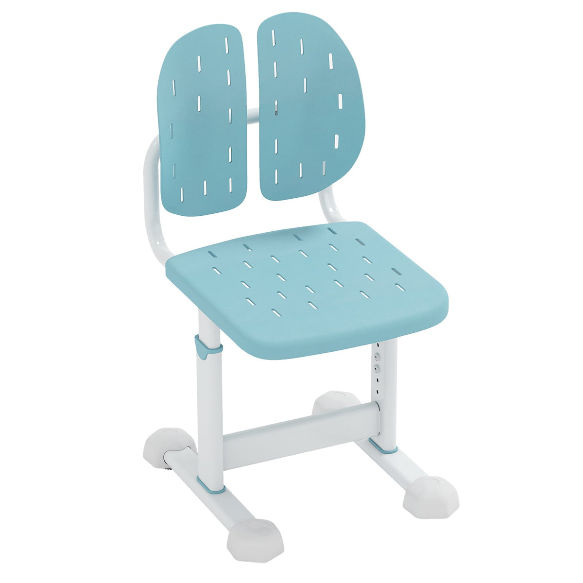 Height-adjustable Kid's Desk Chair with Double Back Support and Breathable Seat-Blue