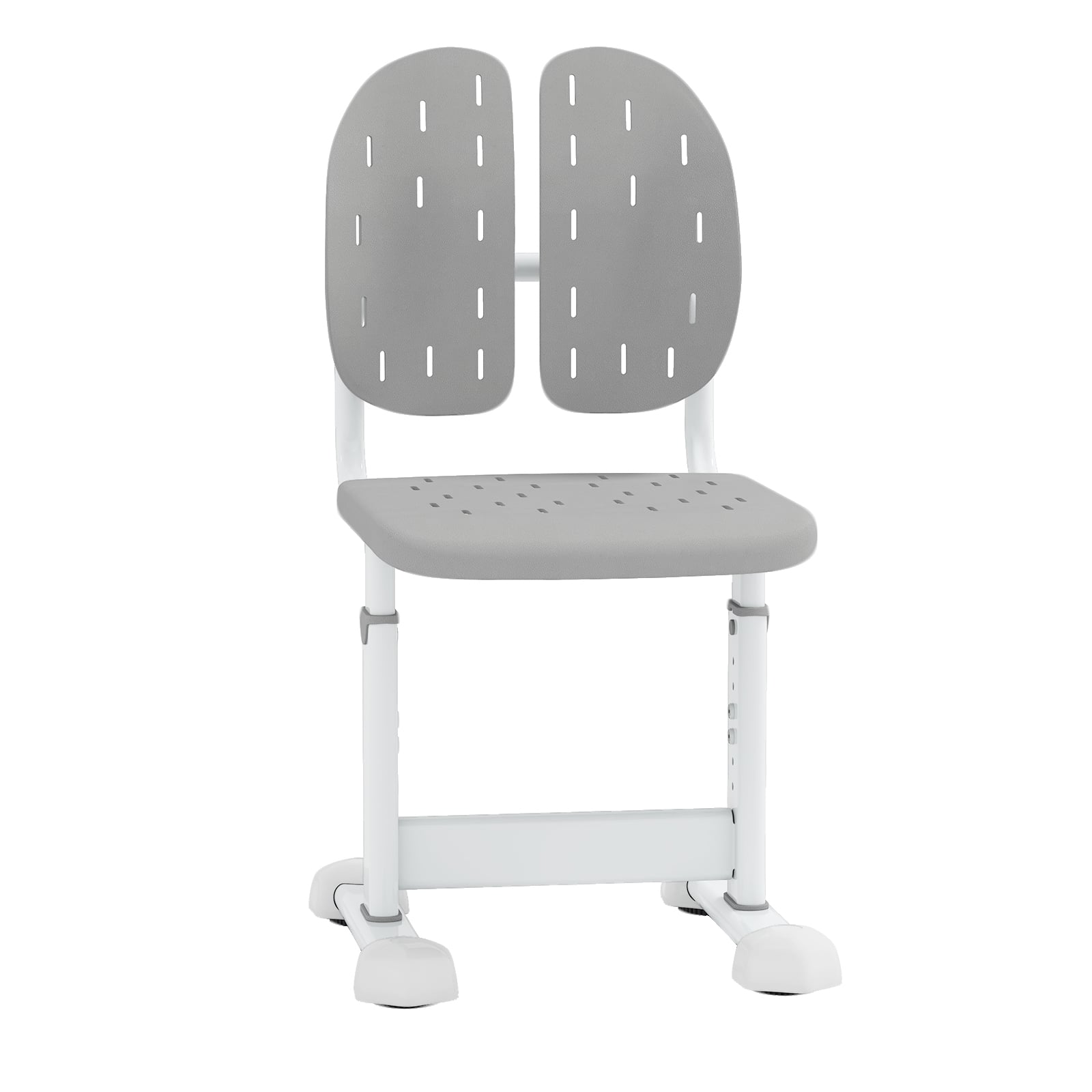 Height-adjustable Kid’s Desk Chair with Double Back Support and Breathable Seat-Grey