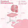 Height-adjustable Kid’s Desk Chair with Double Back Support and Breathable Seat-Pink